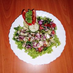 Persian Shiraz 🥗 salad 🥒🍅🧅 A picture of Persian Shiraz 🥗 salad 🥒🍅🧅.