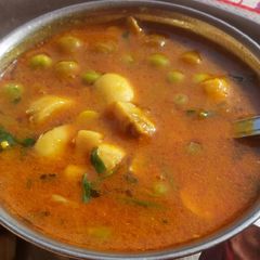 A picture of Matar Mushroom ki sabji.