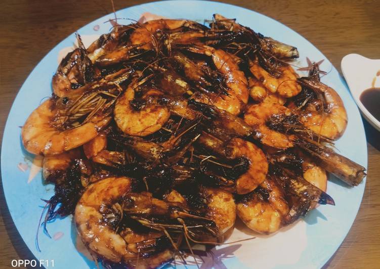 Easiest Way to Prepare Tasty Udang Madu and Red Wine (Teflon)