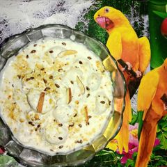 A picture of Oats and dry fruit mixed curd.