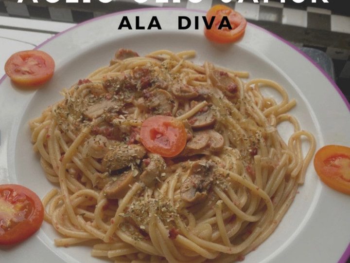 Resep Spaghetti Aglio Olio Jamur ala Diva yang Enak
