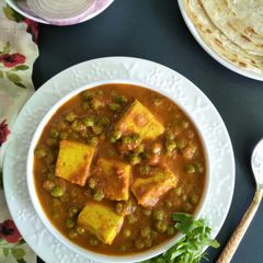 A picture of Mutter Paneer (Green Peas And Cottage Cheese Gravy Vegetable).