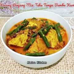 A picture of Kacang Panjang Mix Tahu Tempe Bumbu Kari 👩🏻‍🍳.