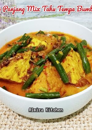 Foto resep Kacang Panjang Mix Tahu Tempe Bumbu Kari 👩🏻‍🍳