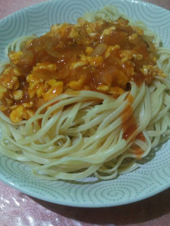 Foto resep Fettuccini saus telur orak arik