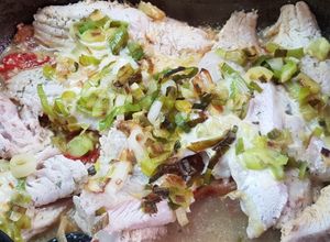 Una foto de Merluza al horno