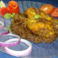 A picture of Onion oil chicken.