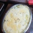 Acelga con jamón gratinada con salsa bechamel