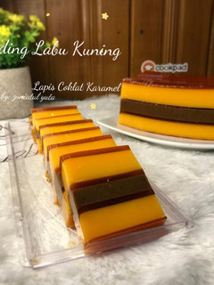 Foto resep Puding Labu Kuning Lapis Coklat Karamel