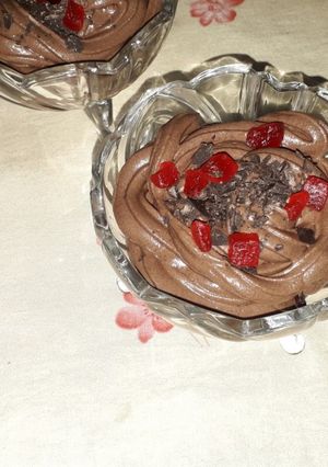 A picture of Eggless chocolate mousse recipe.