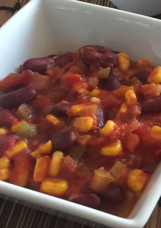Una foto de Chili vegano