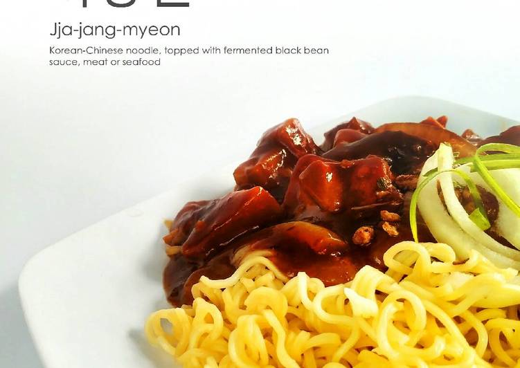 Jjajangmyeon (modifikasi sarimi ayam kecap)