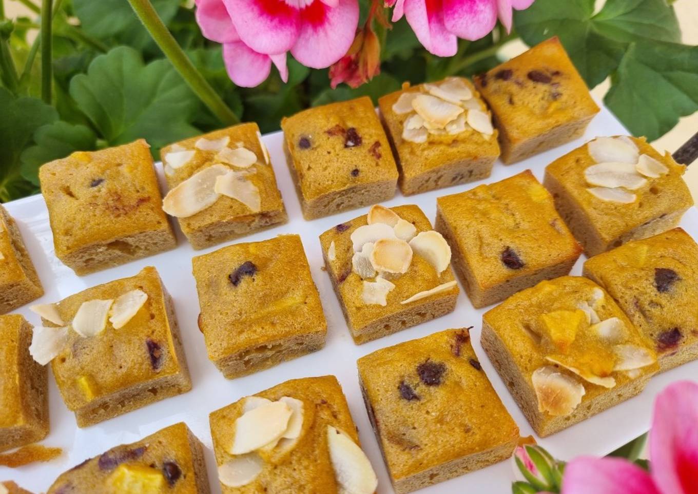 Minis cubes pommes 🍎 cerises 🍒 amandes ou pépites de chocolat