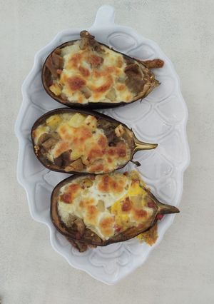 Una foto de Berenjenas rellenas