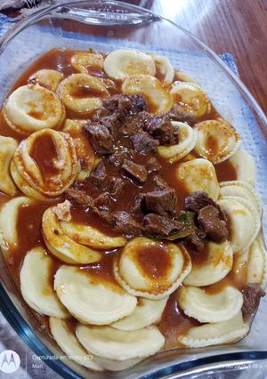 Una foto de Sorrentinos Caseros de Jamón y queso