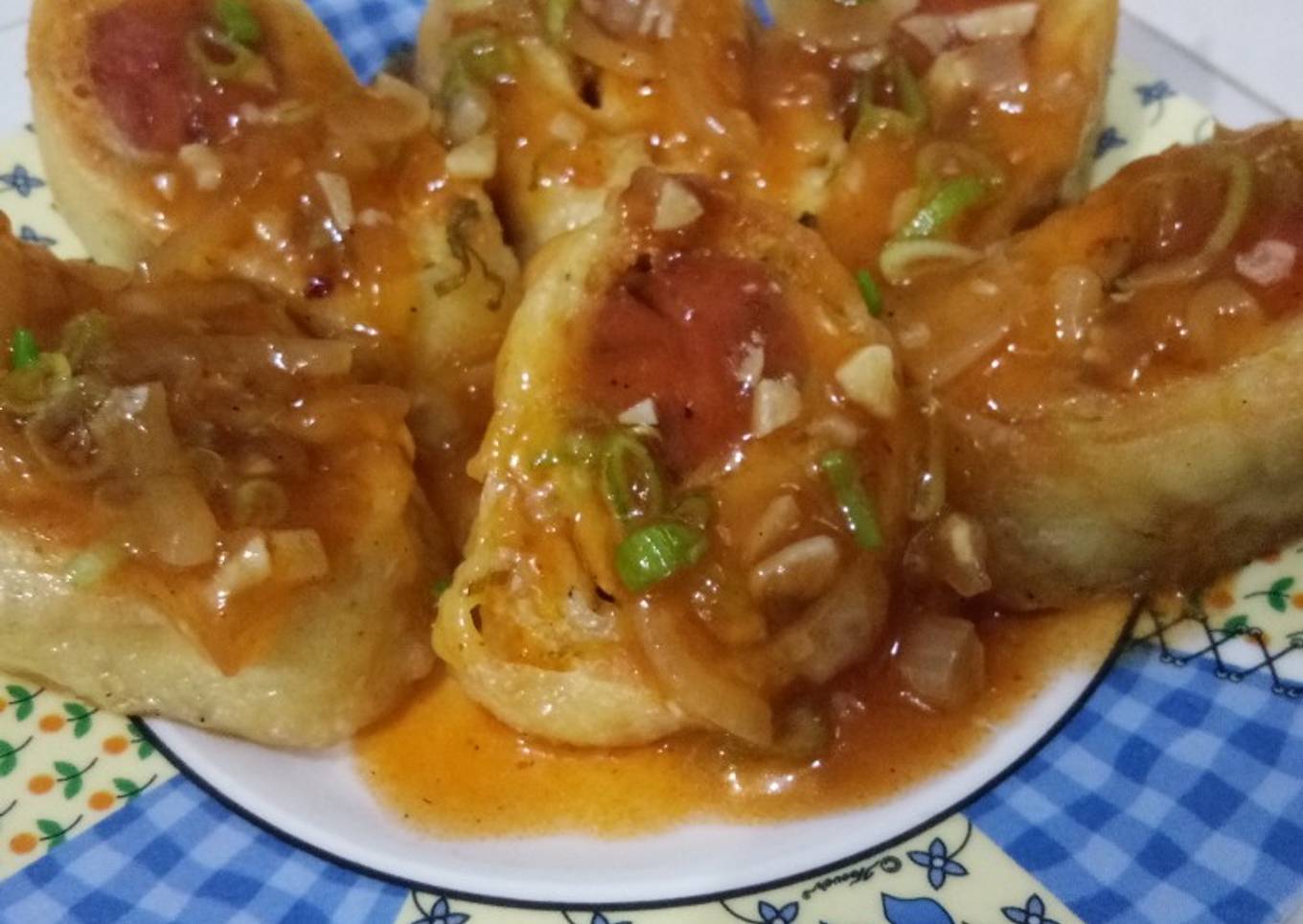Egg Roll Tahu Sosis Saus Asem Manis