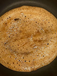 A picture of Methi dosa.