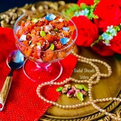 A picture of Shahi Gajar Halwa / Mughali Gajar Halwa / Carrot Halwa.
