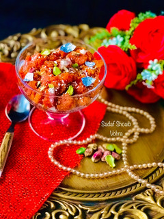 A picture of Shahi Gajar Halwa / Mughali Gajar Halwa / Carrot Halwa.