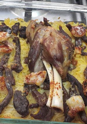 صورة لوصفة صينية أرز باللحم في الفرن