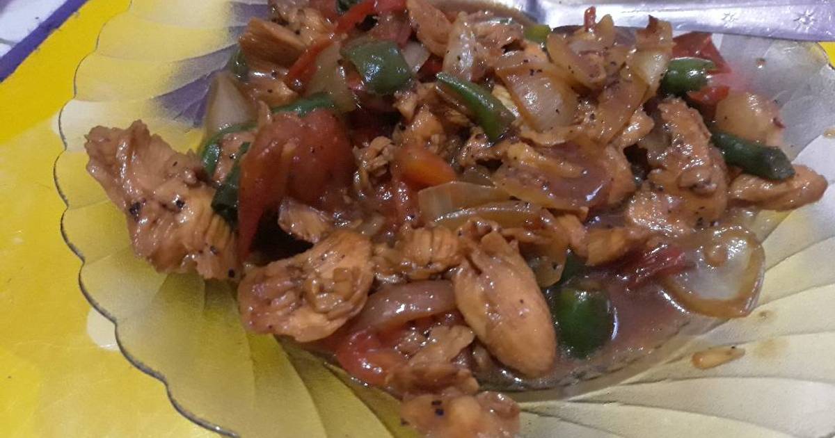 Resep Ayam Lada Hitam Pedasss Ala Resto Oleh Novia Cookpad