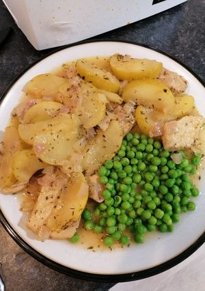 A picture of Apple cider pork medallions.