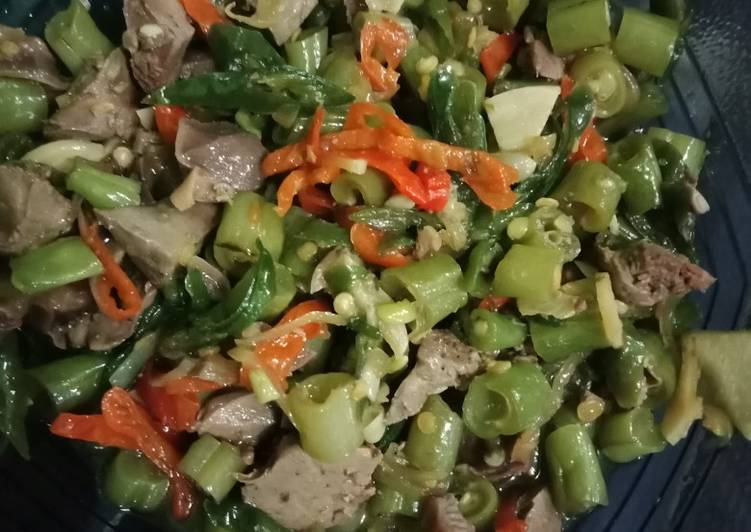 Cara mudah mengolah Tumis buncis ati ampela yang nikmat