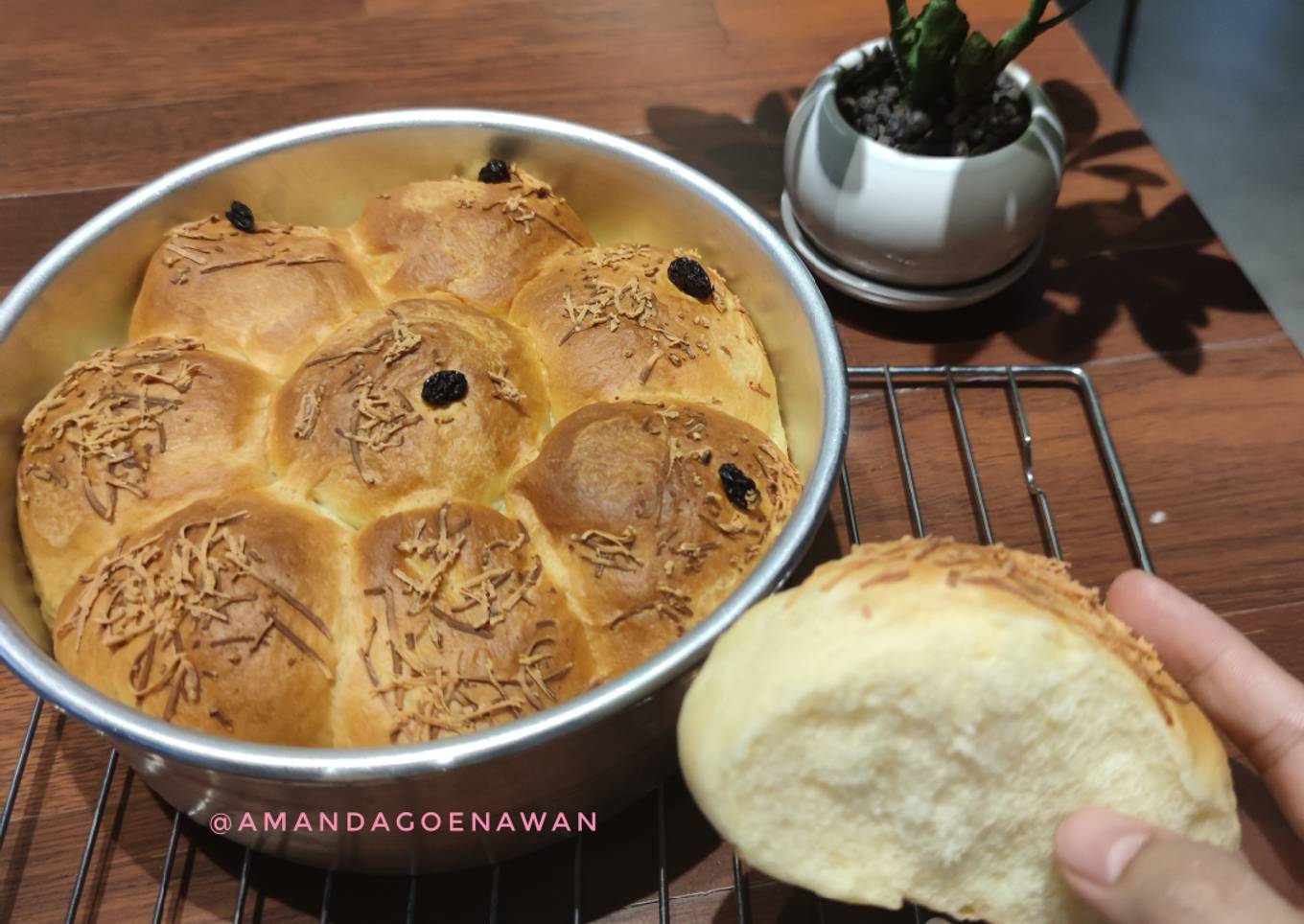 Roti Sobek Keju / Kismis Fluffy