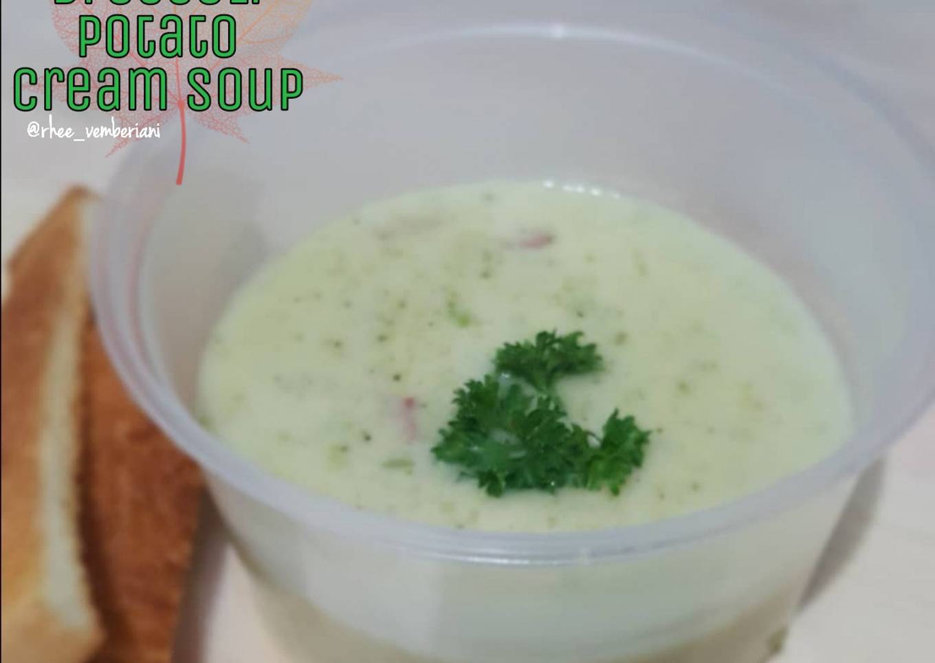Broccoli Potato Cream Soup (Krim Sup Brokoli Kentang)