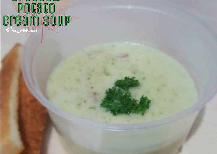 Broccoli Potato Cream Soup (Krim Sup Brokoli Kentang)