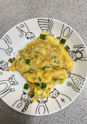 蛋料理-吻仔魚煎蛋 的食譜成品照片