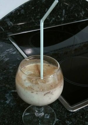 Una foto de Batido de melón con leche de soja y canela