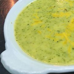 A picture of Cream of Broccoli Cheddar Soup.