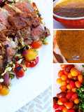 Ancho Chile and Orange Marinated Fullblood Wagyu Beef Rib Lifter with a Grilled Corn Salad