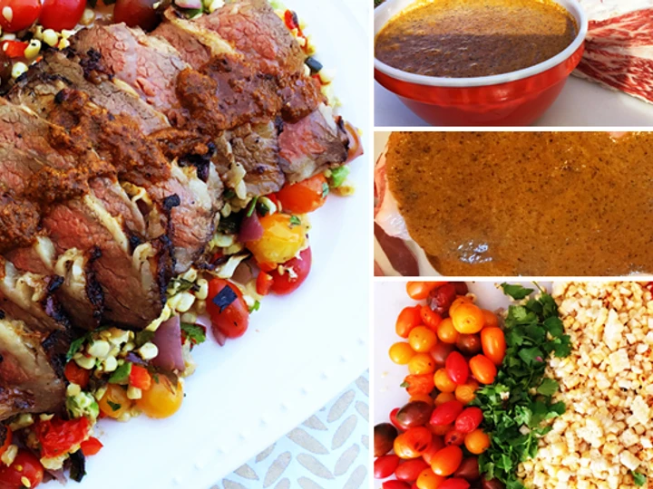 Easy Way Prepare Ancho Chile and Orange Marinated Fullblood Wagyu Beef Rib Lifter with a Grilled Corn Salad the Perfect Makes you drool