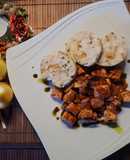 Vörösboros tofu pörkölt knédlivel