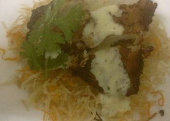 Best Recipe Crispy potatoes carrotscinnamon chicken with yellow sauce Delicious Perfect