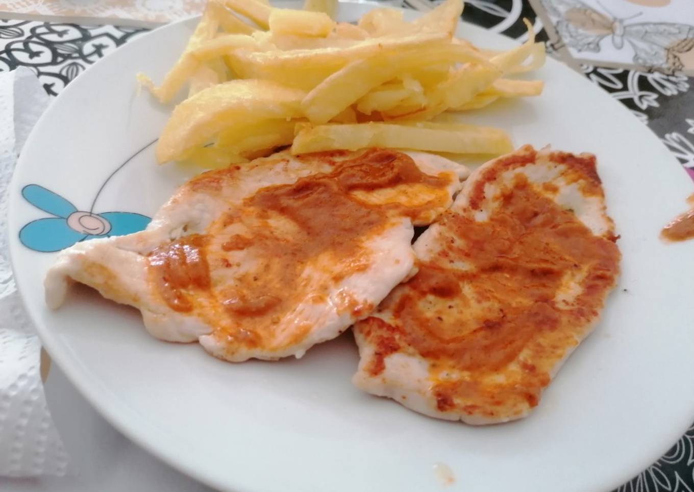 Filetes de pollo al mojo picón