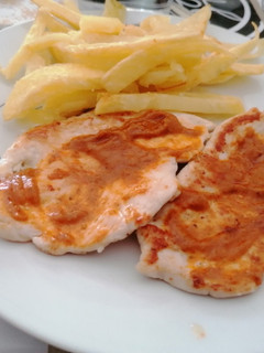 Una foto de Filetes de pollo al mojo picón