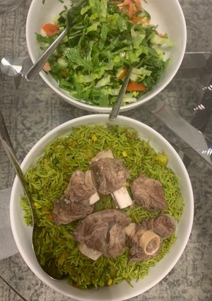 A picture of Green Biryani.