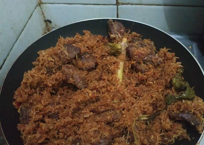 Resep: Serondeng daging sampih🐮 Sederhana Dan Enak