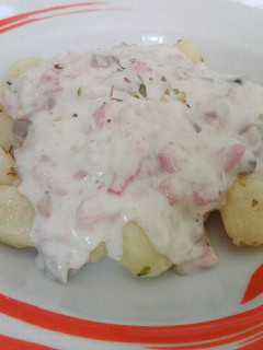 Una foto de Gnocchis a la Falsa Carbonara