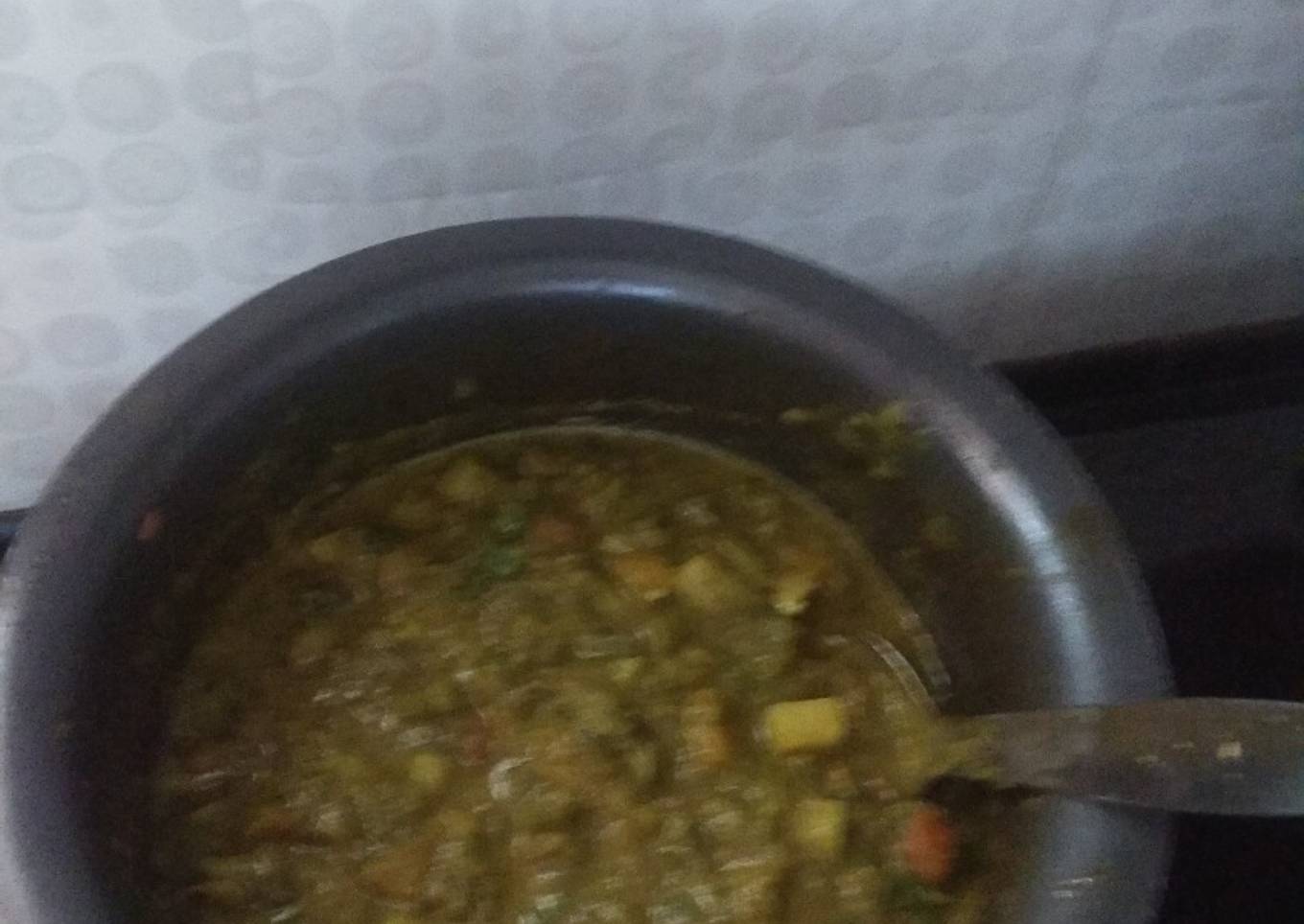 Green gravy korma