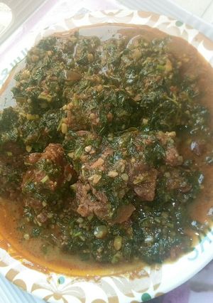 A picture of Spinach soup.