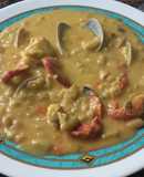 Alubia verdina con marisco
