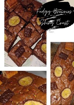 Foto resep Fudgy Brownies Shiny Crust