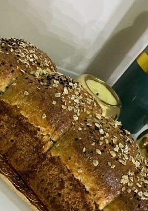 صورة لوصفة خبز بالشوفان والفرينة الكاملة