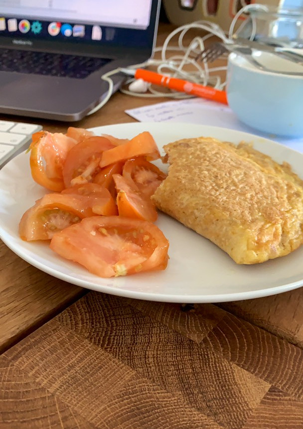 Una foto de Tortilla de atún y avena