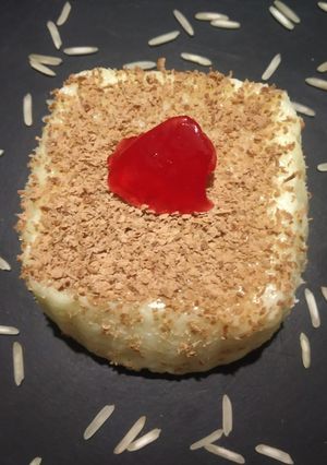 A picture of Rice Panna cotta.