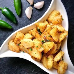 A picture of Roasted Bombay Potatoes 🌱 Plant based recipe.